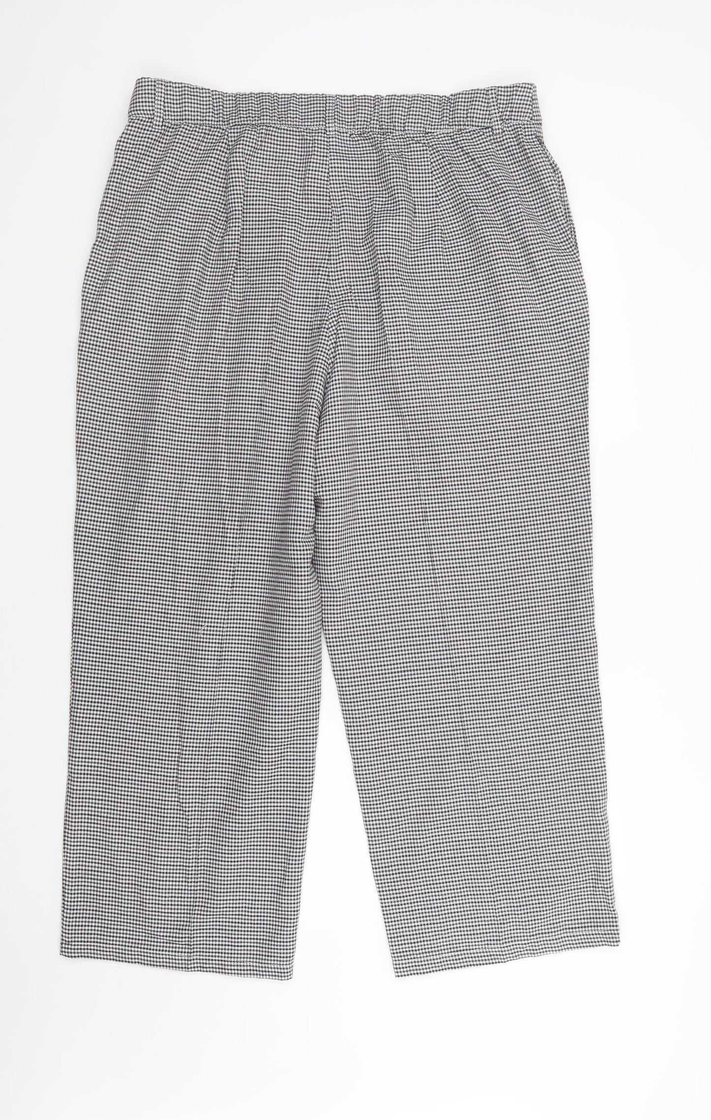 SheIn Womens Grey Check Polyester Dress Pants Trousers Size 3XL L28 in Regular Button