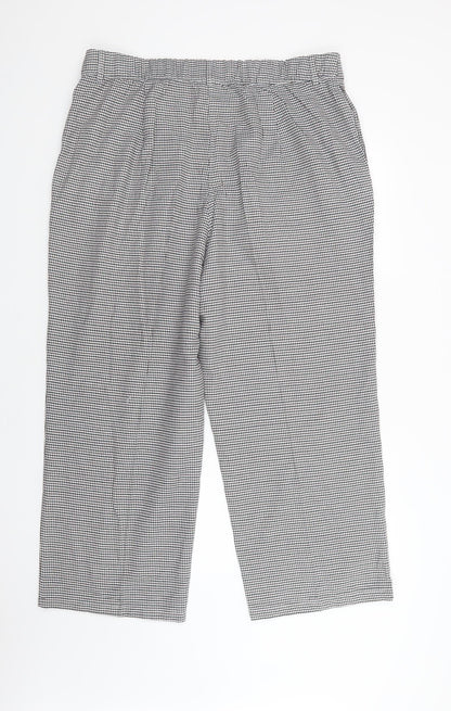 SheIn Womens Grey Check Polyester Dress Pants Trousers Size 3XL L28 in Regular Button