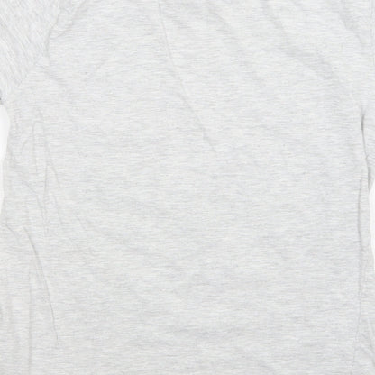 Pep & CO Girls Grey  Cotton Pullover T-Shirt Size 11-12 Years Crew Neck Pullover - Having Fun