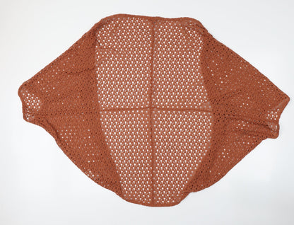 Womens UK Size S NEXT Brown Shrug Jumper