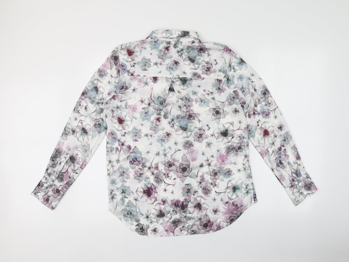 Womens UK Size 8 H&M Multicoloured Basic Button-Up