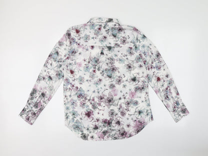 Womens UK Size 8 H&M Multicoloured Basic Button-Up