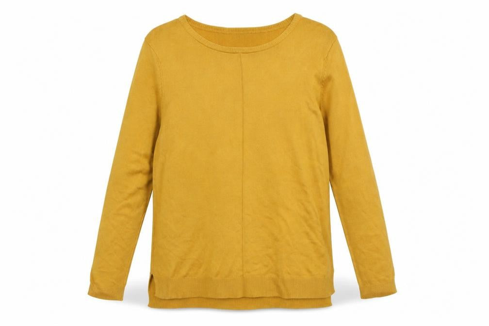 Womens UK Size 12 F&F Yellow Pullover Jumper