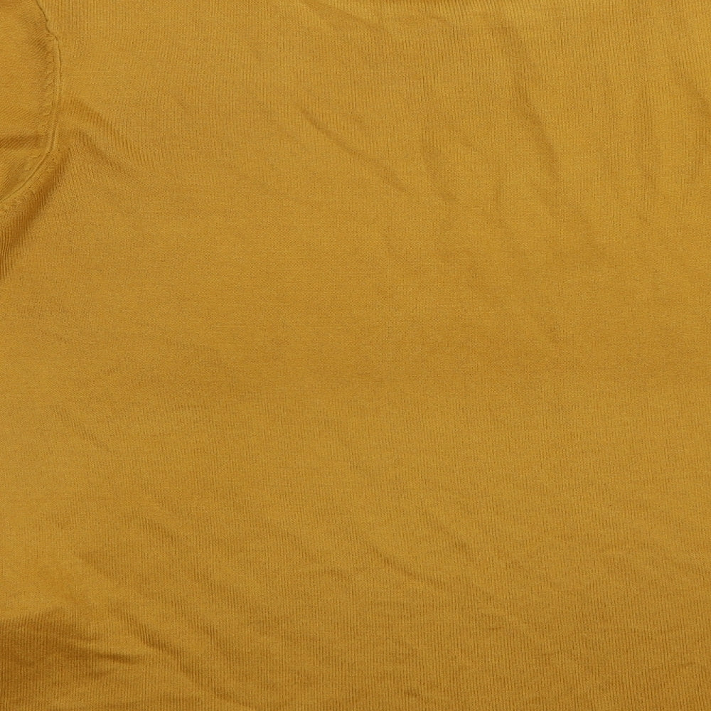 F&F  Womens Yellow Round Neck  Acrylic Pullover Jumper Size 12