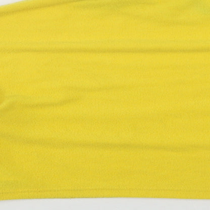 Divided Womens Yellow Round Neck  Polyester Pullover Jumper Size XS