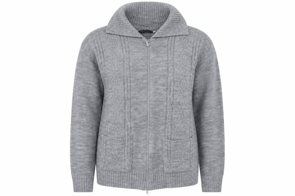 Womens UK Size L Choice Collection Grey Full Zip Jumper