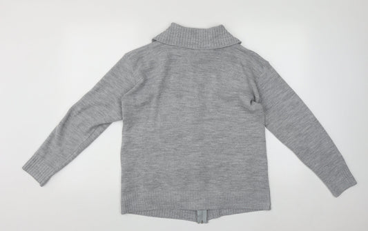Womens UK Size L Choice Collection Grey Full Zip Jumper