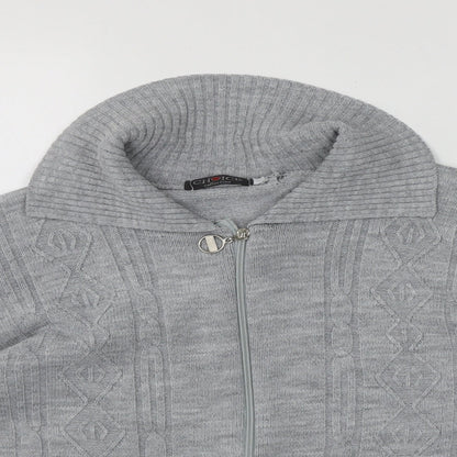 Womens UK Size L Choice Collection Grey Full Zip Jumper