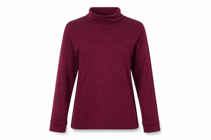 Cotton Traders Womens Purple Roll Neck  Polyester Pullover Jumper Size M