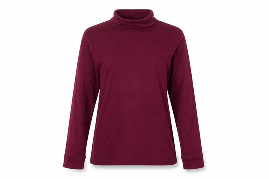 Cotton Traders Womens Purple Roll Neck  Polyester Pullover Jumper Size M