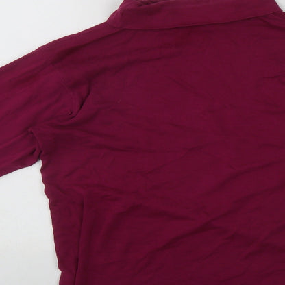 Cotton Traders Womens Purple Roll Neck  Polyester Pullover Jumper Size M