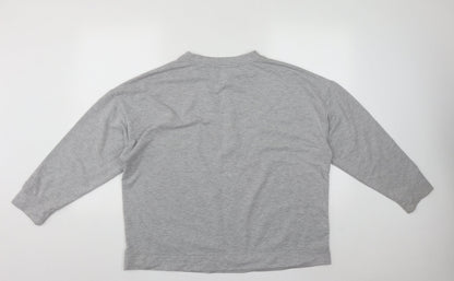 Nutmeg Womens Grey Round Neck  Polyester Pullover Jumper Size 18