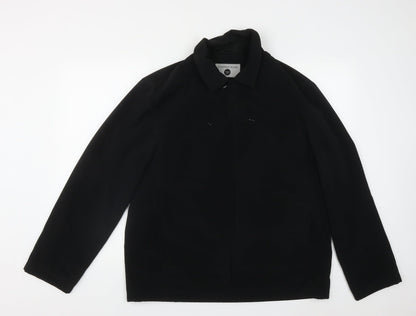 Mens UK Size M Jonathon Adams Black Overcoat