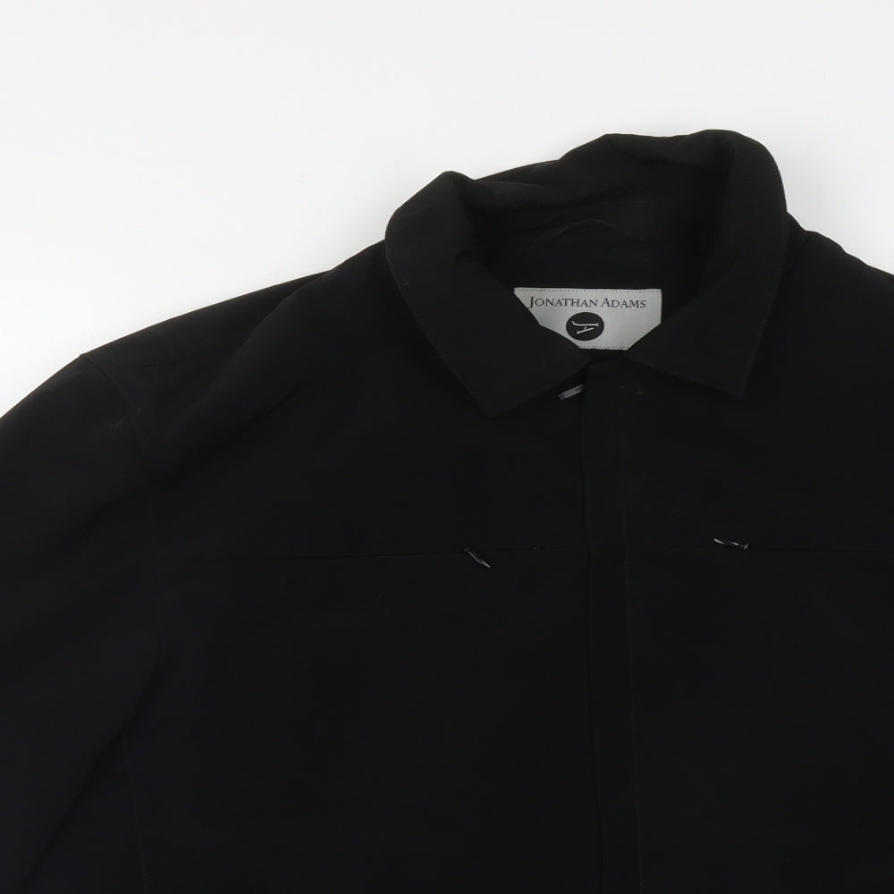 Mens UK Size M Jonathon Adams Black Overcoat