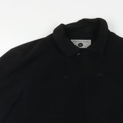 Mens UK Size M Jonathon Adams Black Overcoat