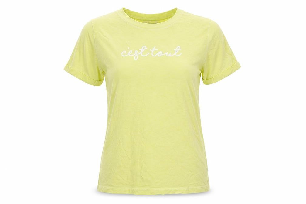Womens UK Size S Oasis Yellow Basic T-Shirt
