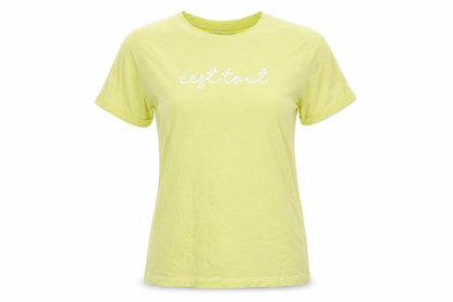 Womens UK Size S Oasis Yellow Basic T-Shirt