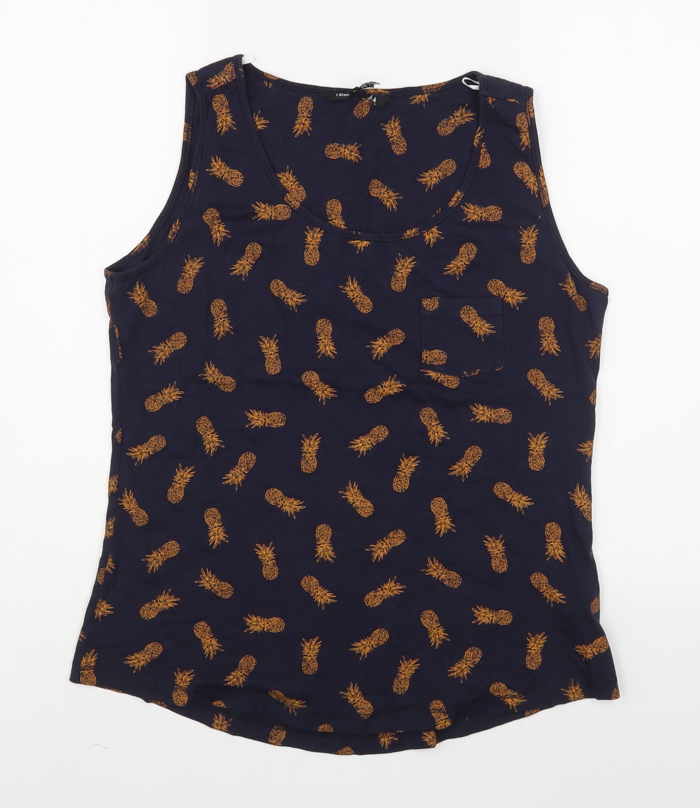 Womens UK Size 12 Debenhams Blue Basic Tank