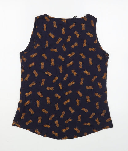 Womens UK Size 12 Debenhams Blue Basic Tank