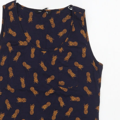 Womens UK Size 12 Debenhams Blue Basic Tank