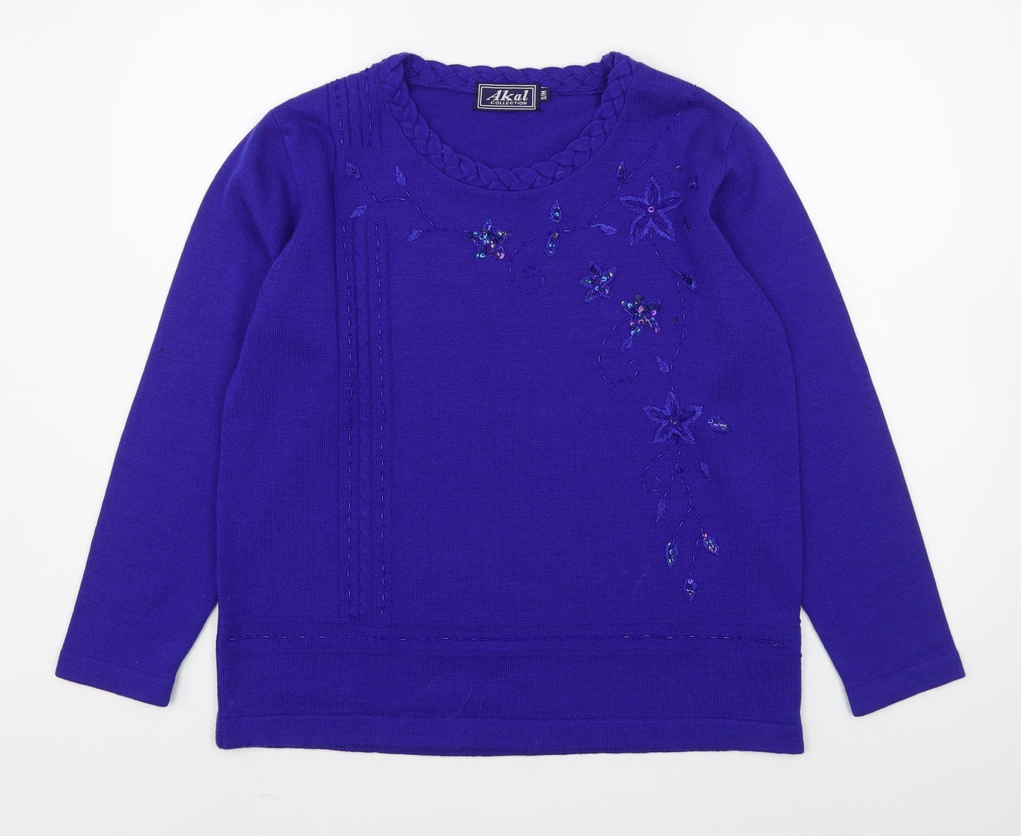 Womens UK Size S Akal Collection Blue Pullover Jumper