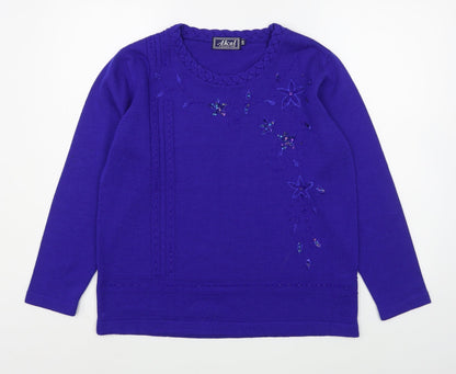 Womens UK Size S Akal Collection Blue Pullover Jumper