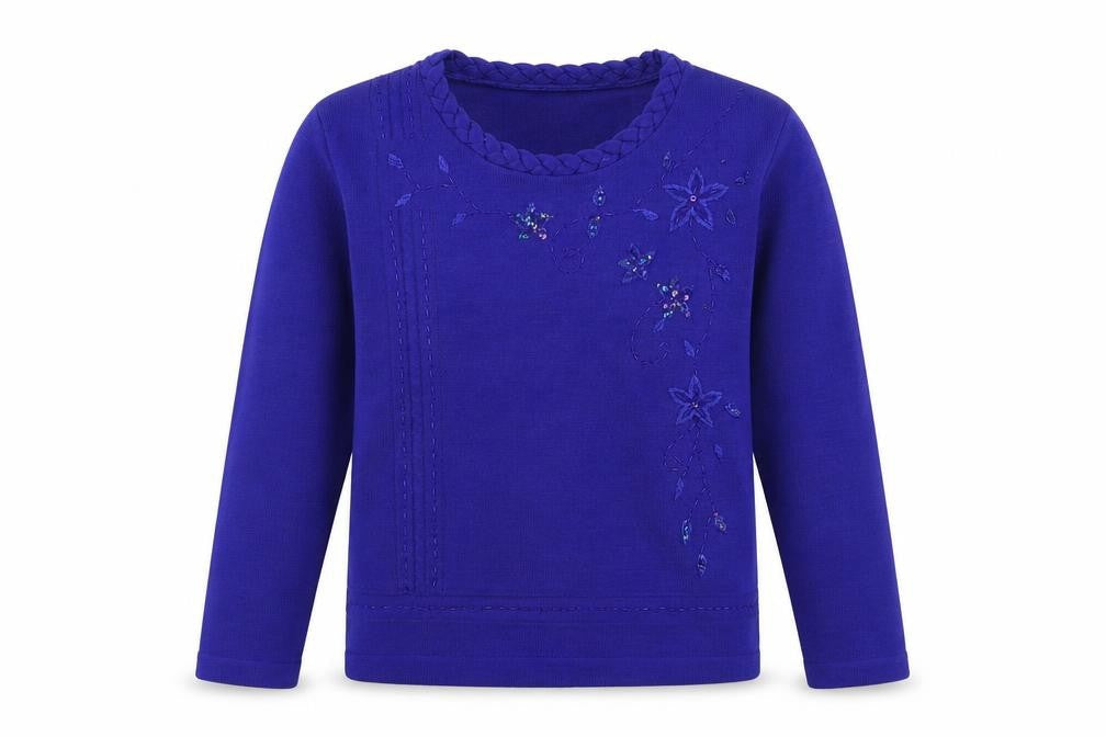 Womens UK Size S Akal Collection Blue Pullover Jumper