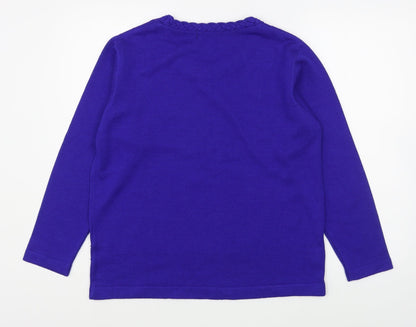Womens UK Size S Akal Collection Blue Pullover Jumper