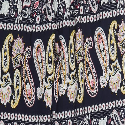 Exhibit Womens Multicoloured Paisley Polyester Harem Trousers Size 14 L27 in Regular