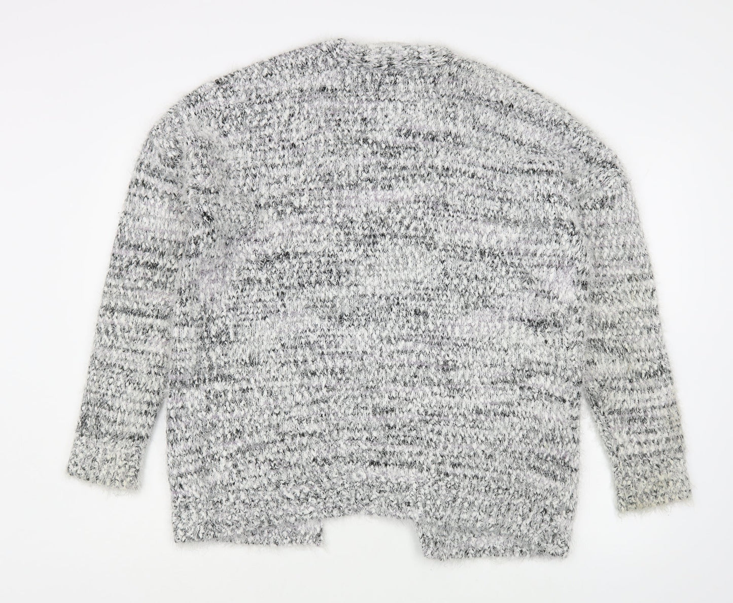 Primark Womens Grey V-Neck  Polyester Cardigan Jumper Size S