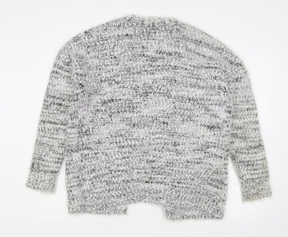 Primark Womens Grey V-Neck  Polyester Cardigan Jumper Size S