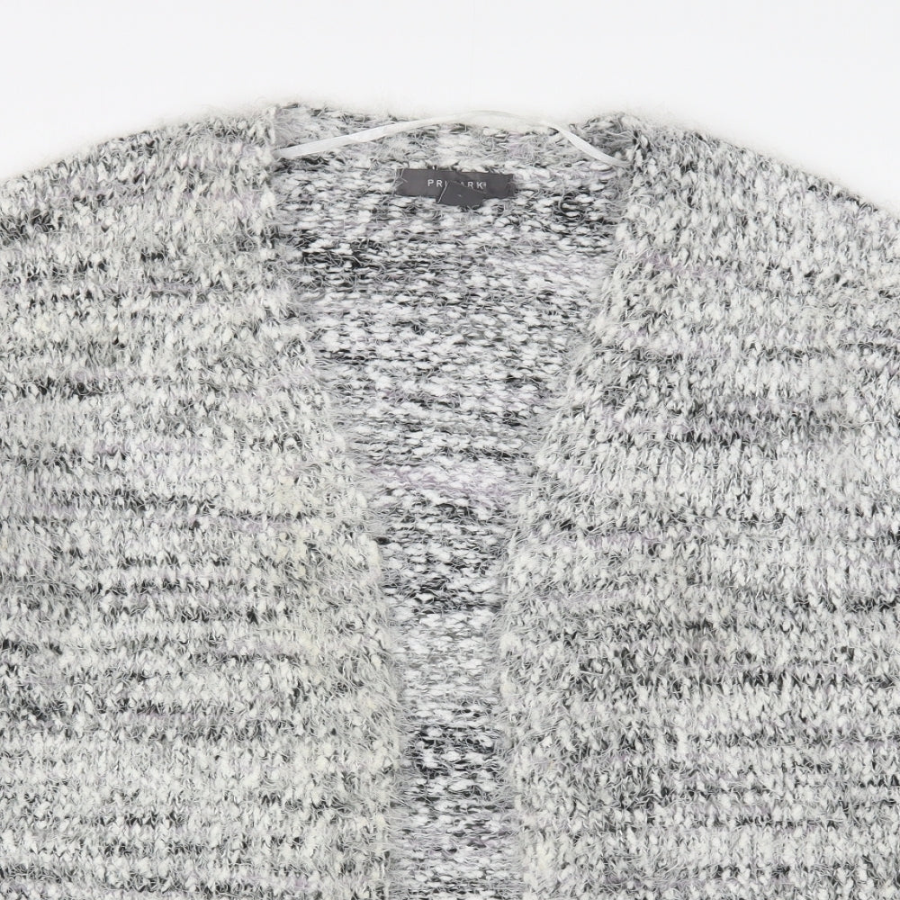 Primark Womens Grey V-Neck  Polyester Cardigan Jumper Size S