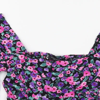Womens UK Size XS Zara Purple Basic Blouse
