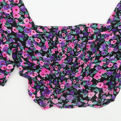 Womens UK Size XS Zara Purple Basic Blouse
