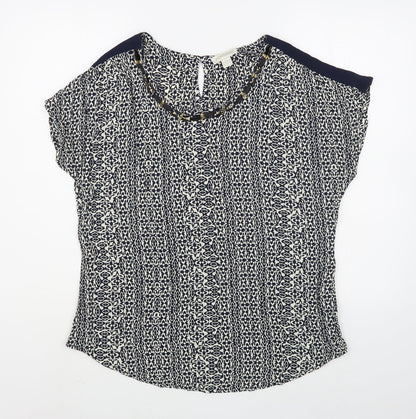 Womens UK Size 14 Monsoon Blue Basic Blouse