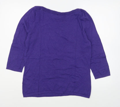 Womens UK Size 4 NEXT Purple Basic T-Shirt