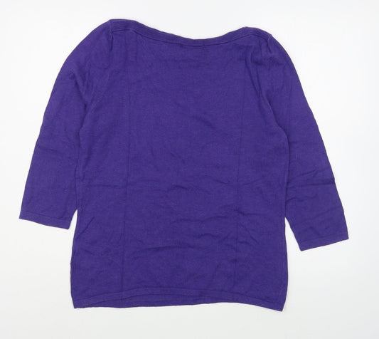 Womens UK Size 4 NEXT Purple Basic T-Shirt