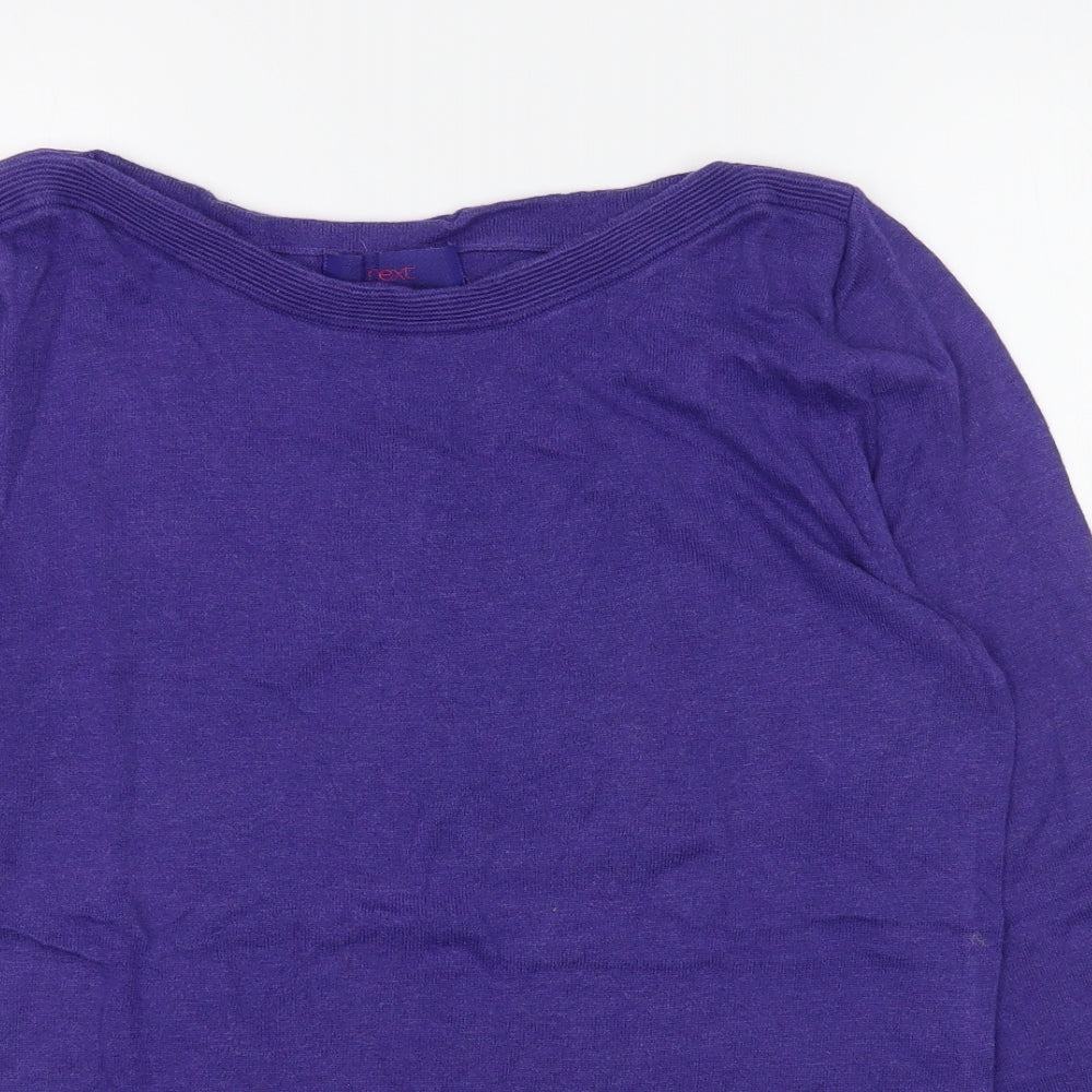 Womens UK Size 4 NEXT Purple Basic T-Shirt