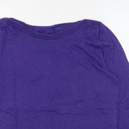 Womens UK Size 4 NEXT Purple Basic T-Shirt