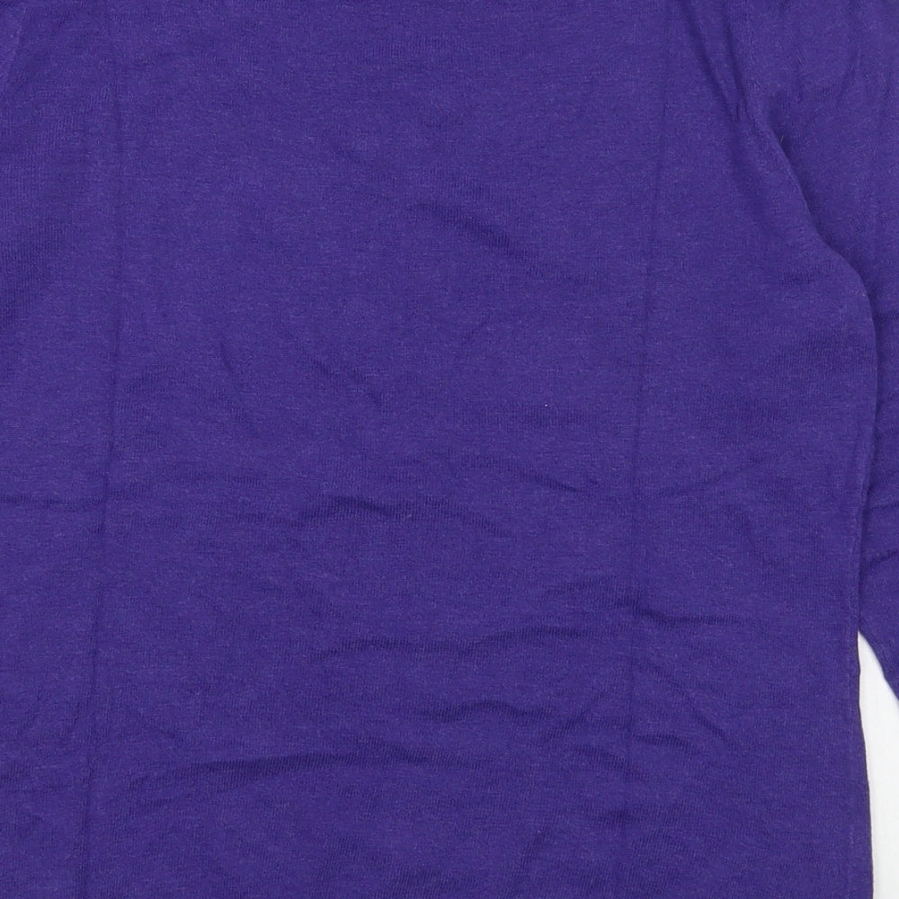 Womens UK Size 4 NEXT Purple Basic T-Shirt