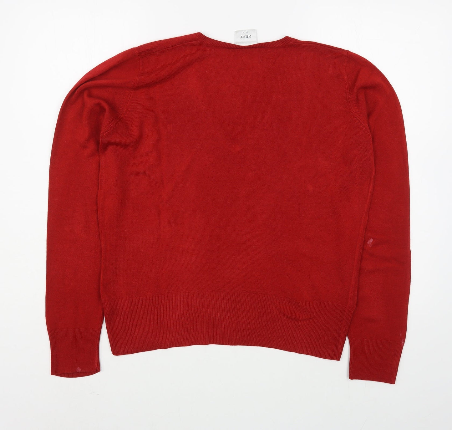 Womens UK Size 14 NEXT Red Pullover Jumper