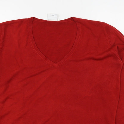 Womens UK Size 14 NEXT Red Pullover Jumper