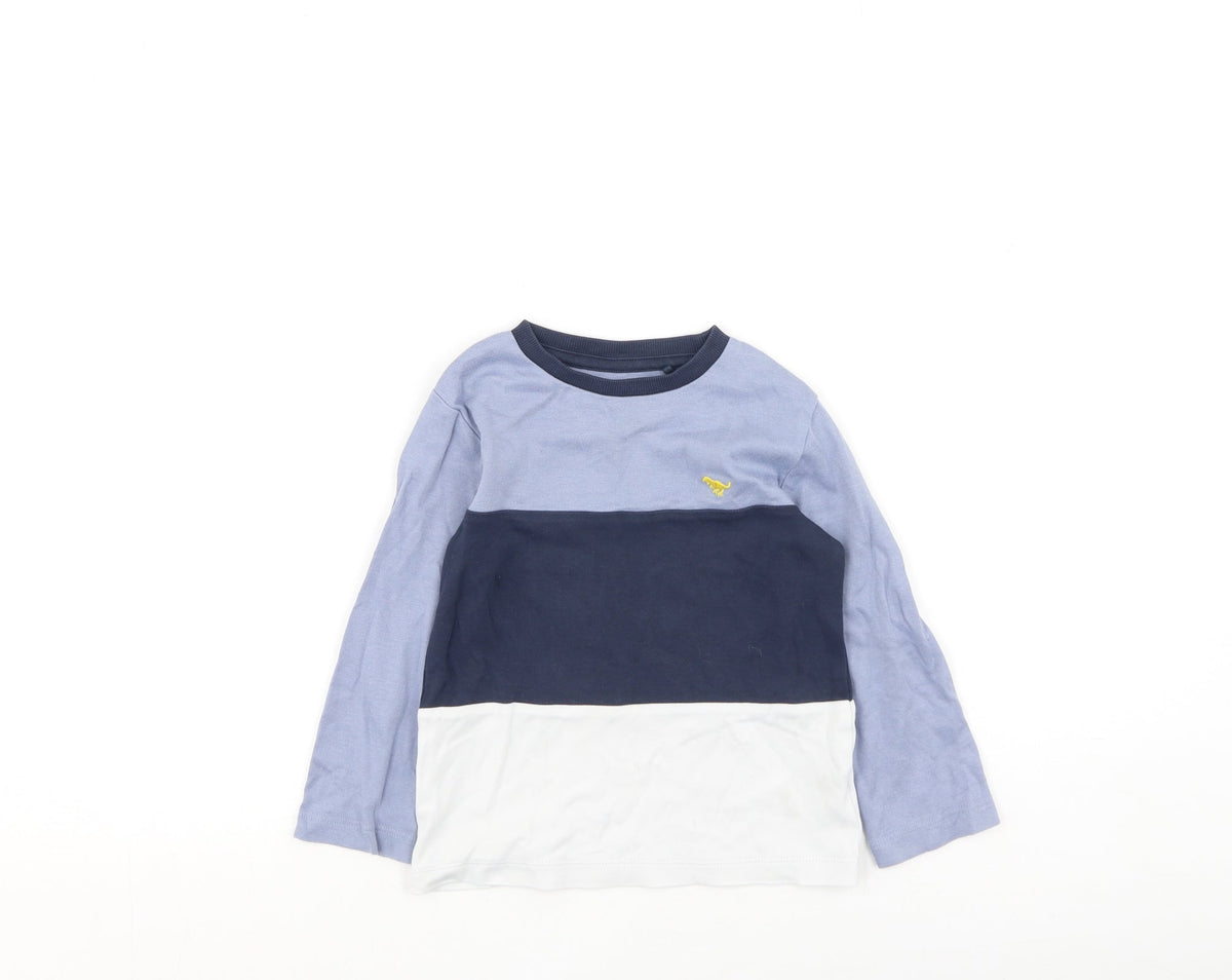 Additional front view of Next boys’ multicoloured cotton basic casual, size 2-3, years round neck