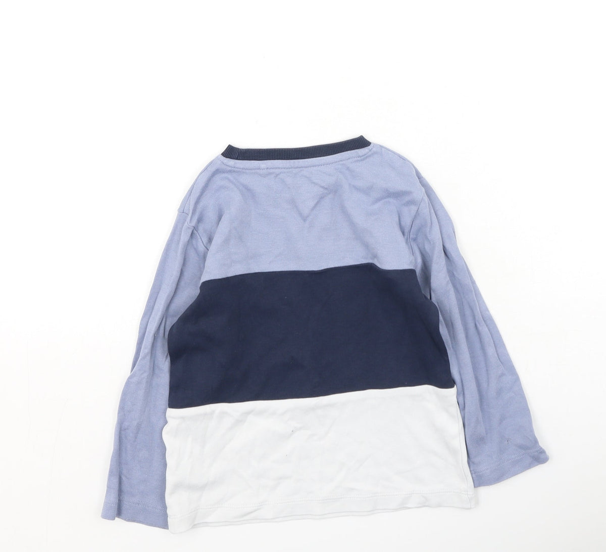 Back view of Next boys’ multicoloured cotton basic casual, size 2-3, years round neck