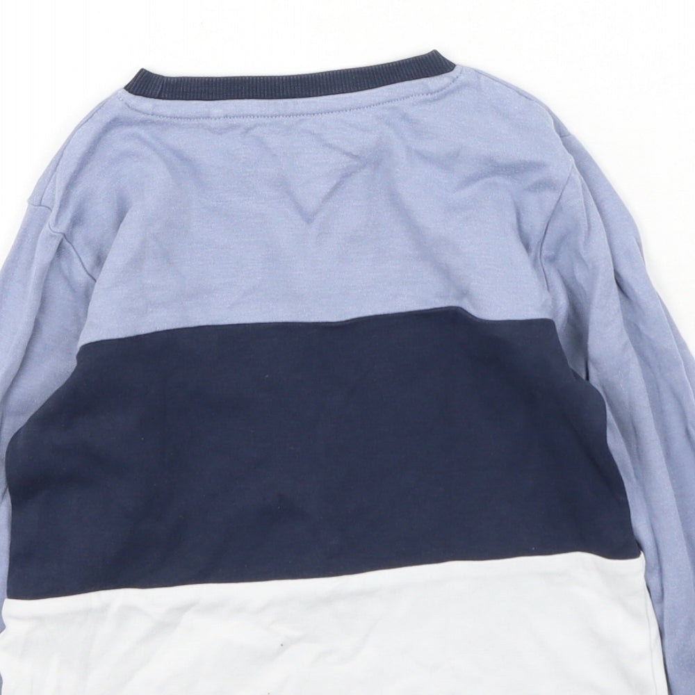 Brand and care label for Next boys’ multicoloured cotton basic casual, size 2-3, years round neck