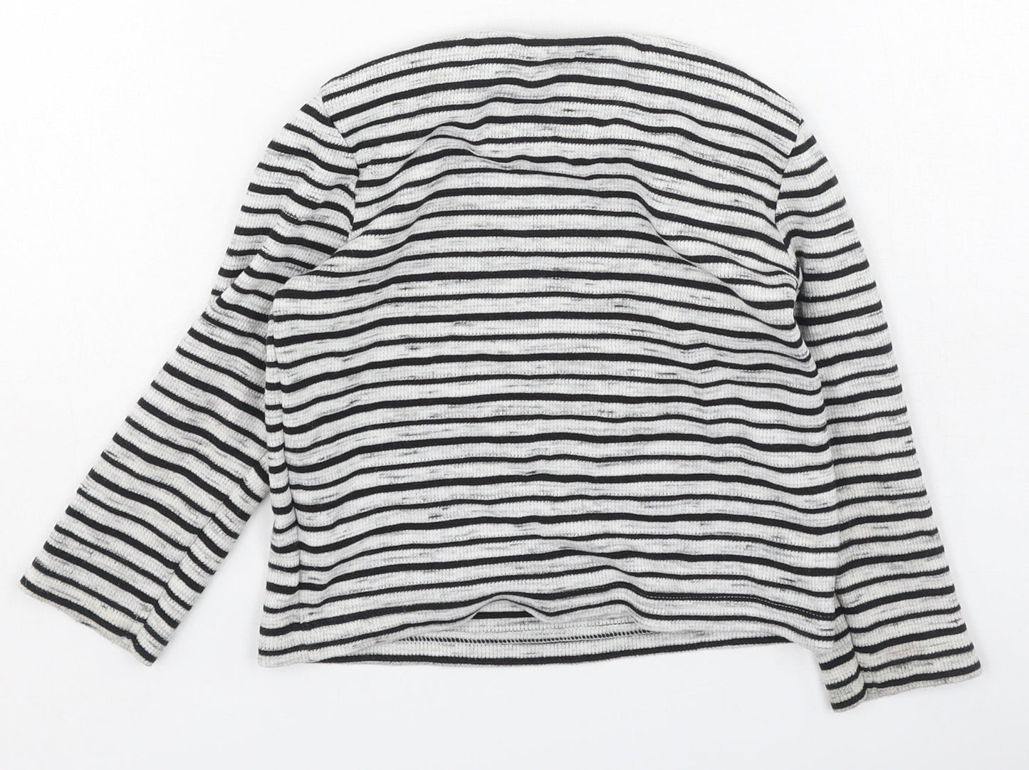 F&F Boys Multicoloured Striped Cotton Basic T-Shirt Size 2-3 Years Round Neck