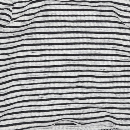 F&F Boys Multicoloured Striped Cotton Basic T-Shirt Size 2-3 Years Round Neck