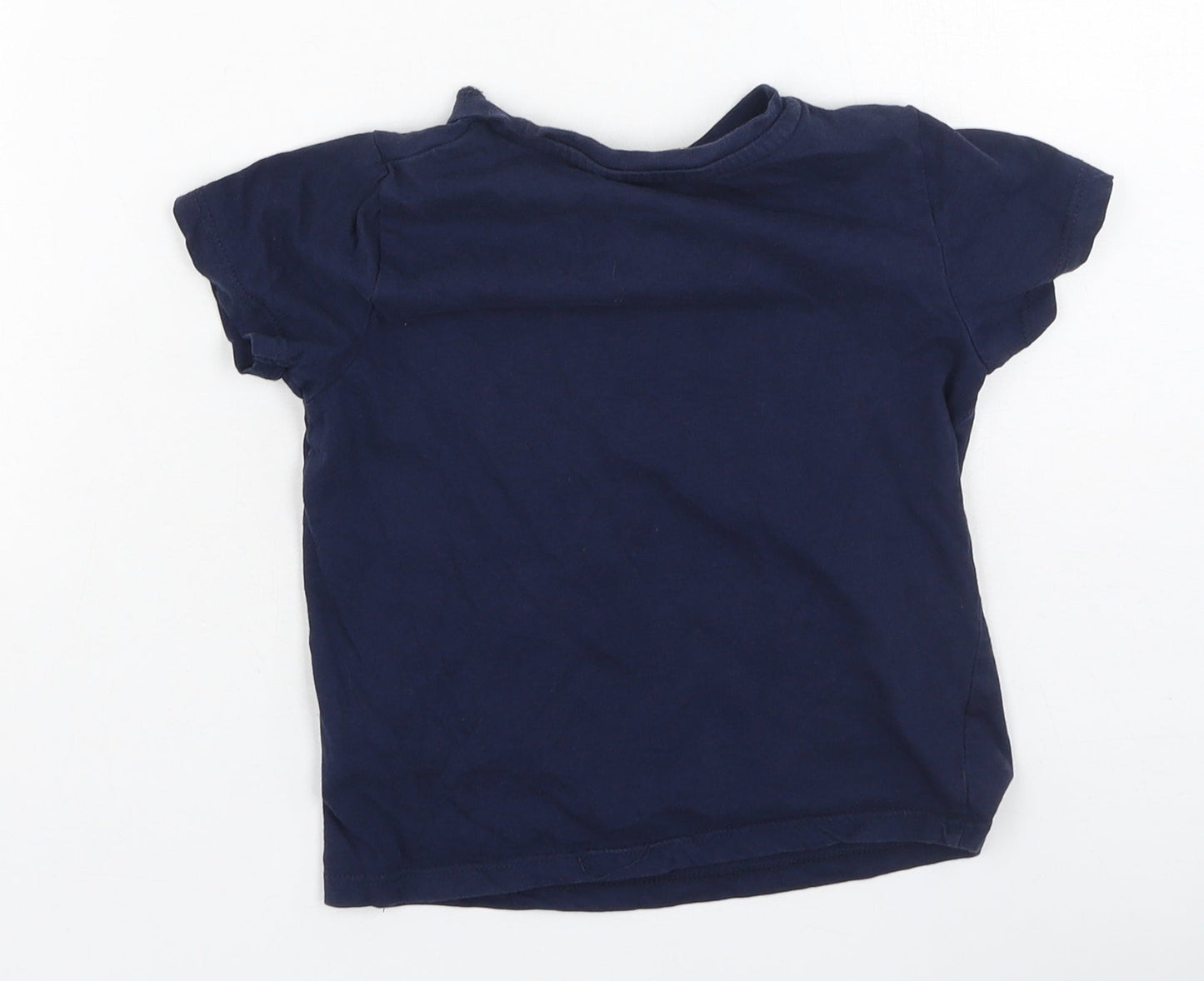 Pep & Co Boys Blue  Cotton Basic Casual Size 3-4 Years Round Neck  - lets play ball