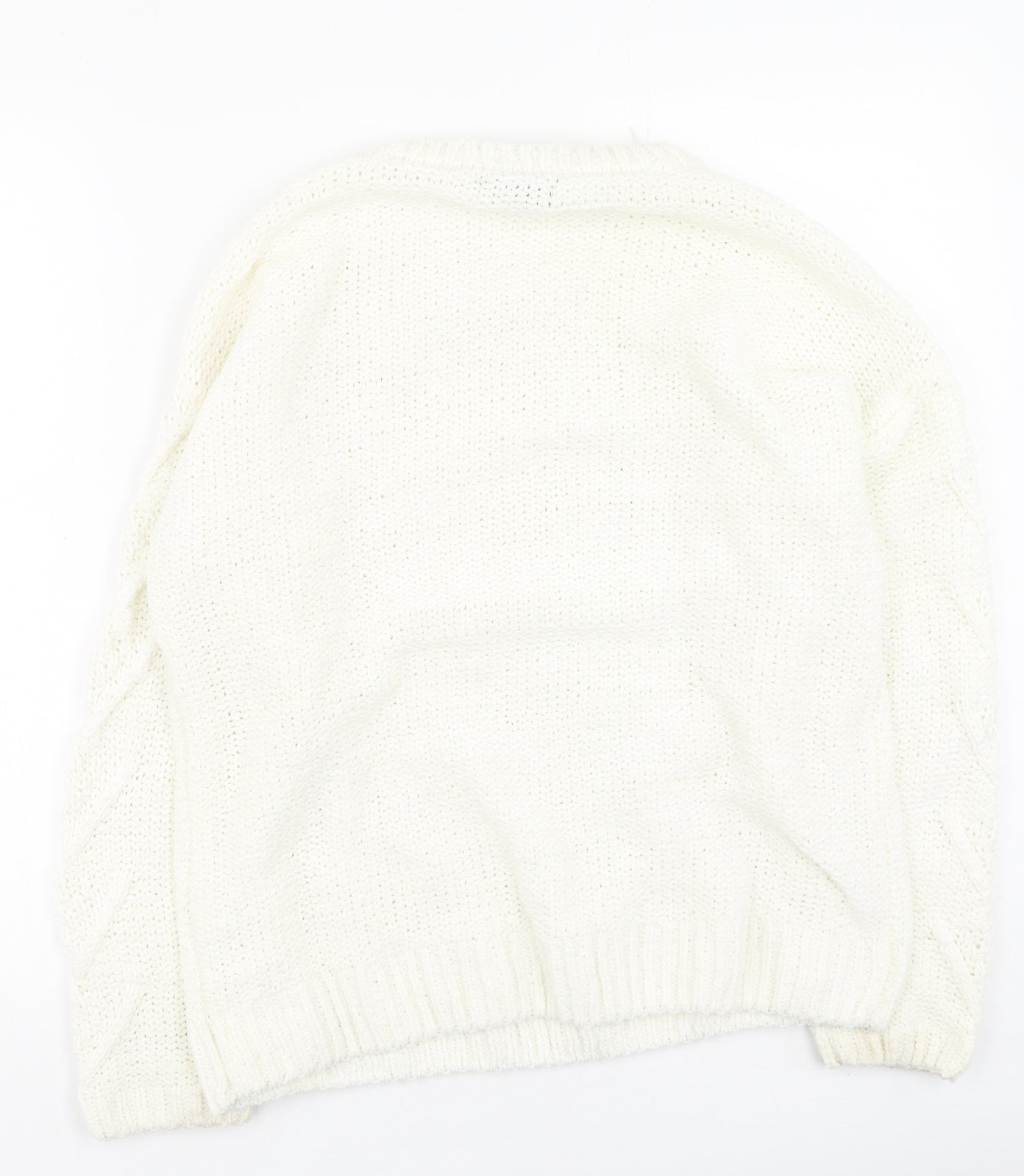 Primark  Womens Beige Round Neck  Polyester Pullover Jumper Size S