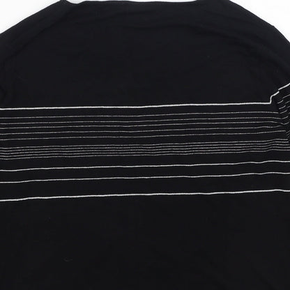 Womens UK Size 42 Bianca Black Basic T-Shirt